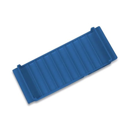 Controltek Stackable Plastic Coin Tray, Nickels, 10 Compartment, Denomination And Capacity Etched On Side, Blue 560561EA